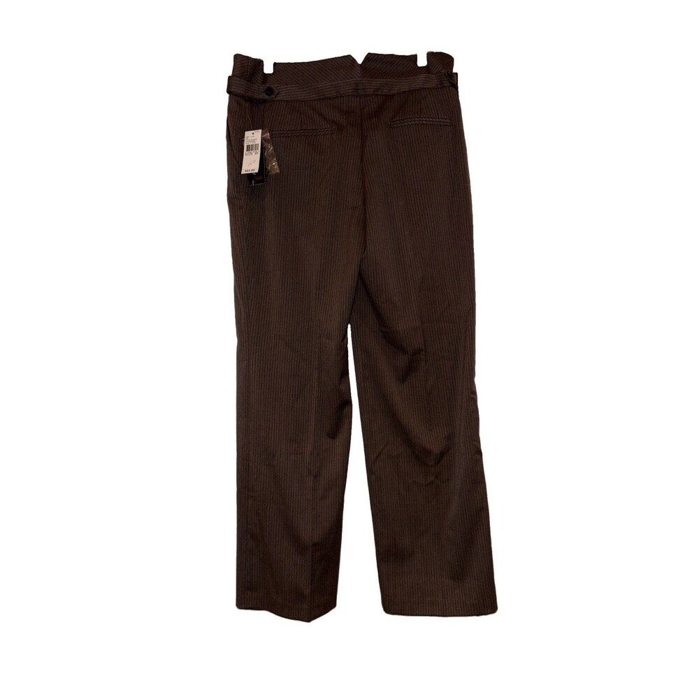 AGB Petite NWT Women’s Brown Pinstripe Wide leg Dress Pants Size 8P - Picture 2 of 7